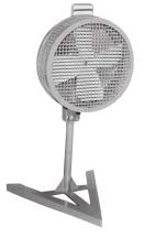 FANS INDUSTRIAL FANS MANCOOLERS Standard "T" base mounting, these low noise level, heavy duty units provide man cooling and process cooling for both open work areas and spot cooling.