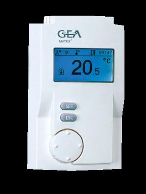 GEA MATRIX intelligent control technology The right turn for The right climate Upon request, the proven GEA MATRIX intelligent control system will be integrated into the GEA Cassette fan-coil unit at