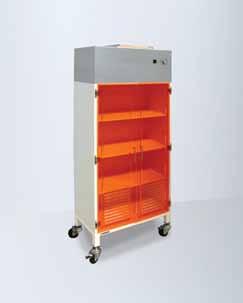 that require minimal clearance space. The durable hinges are spring-loaded and, together with gaskets, ensure a tight seal and a clean environment for stored materials.