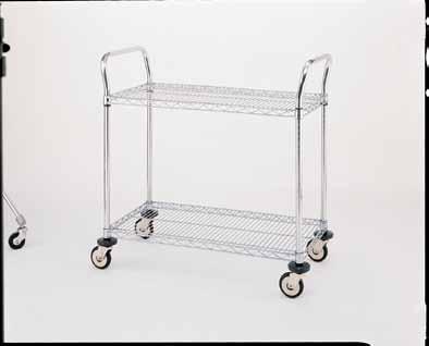 Polymer Utility Carts with Adjustable Shelves Made of tough, chemical-resistant, high-density polyethylene, an extremely resilient polyolefin that provides excellent chemical resistance