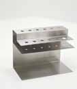 Stainless Steel Lab Aids A Holds up to four petri dishes L Protects fragile pipette tips B Models