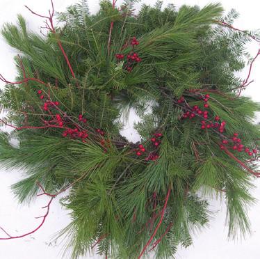 Merry 20 Wintergreen Christmas Wreath