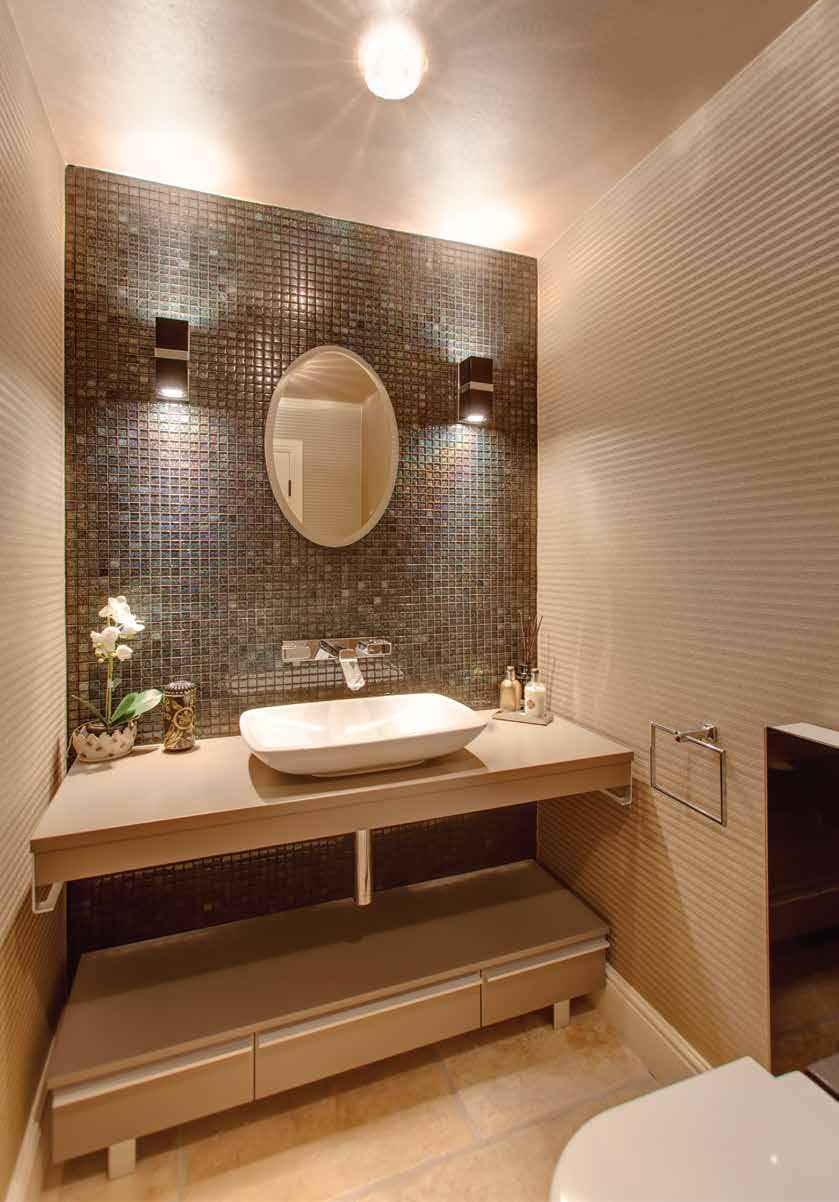 There s a suite in white, which comprises of a wall mounted WC, Villeroy &