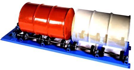 drum lifter (page 9) Roll drum on its side to mix the contents. Choose factory set drum speed of 20 RPM or variable speed models. Capacity: Liquid load: 1,000 Lb.