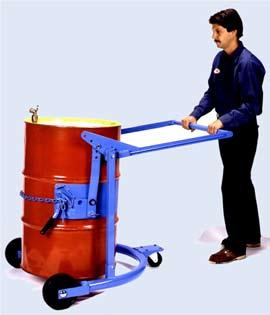 Move a drum onto and off pallets. The MORCINCH Drum Handling System (page 3) enables handling a plastic drum, fiber drum, and various sizes of smaller drums.