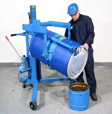 Model 82A shown has hand pump drum lift Model 81 Drum Spotter Easily move drum on and off pallets Capacity: 800 Lb.
