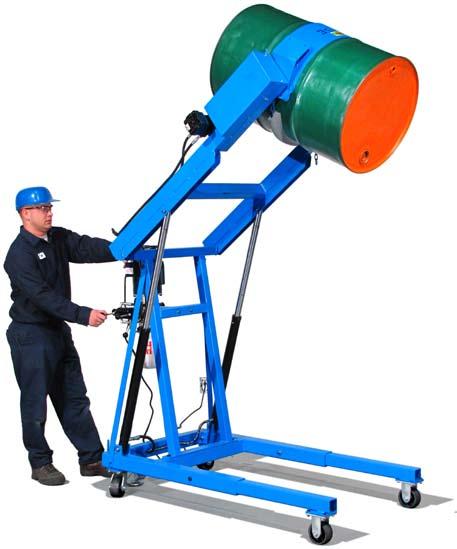 drum and pour up to 72 (183 cm) high Model 400A-96-110 96 (244 cm) maximum pour height, AC power lift and tilt Heavy-Duty Hydra-Lift Karriers feature a twin boom overhead assembly with two lift