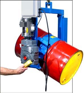 Lift, move and control pouring of your heavy drum with a Morse Kontrol-Karrier attached to your hoist or crane. Models with spark resistant parts available. Stainless steel models also available.