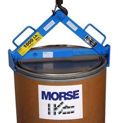 drum with your hoist or crane. Holds securely around your drum and has bottom support bar.