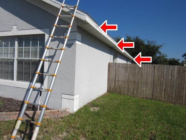 3 Gutters not installed in one or more areas around the home.
