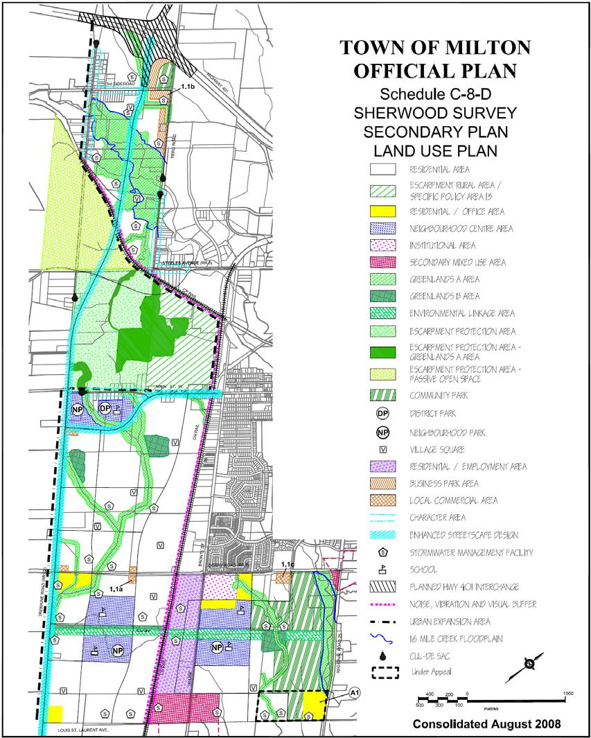Neighbourhood, as outlined in the Sherwood Survey Secondary Plan OPA 15, however there are many other sites developing at a lesser density therefore the proposed development conforms to this overall