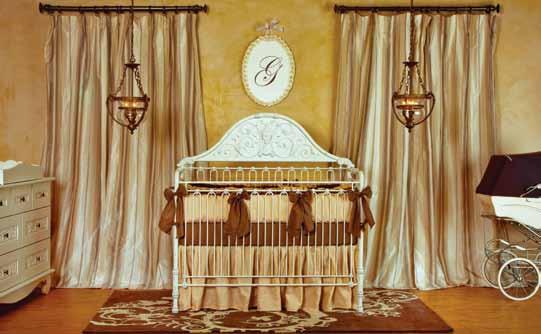 Opulent If chandeliers dripping with bling and silk brocade get your heart racing, you love opulence. Here are 5 designer tips for achieving an opulent nursery for your little prince or princess: 1.