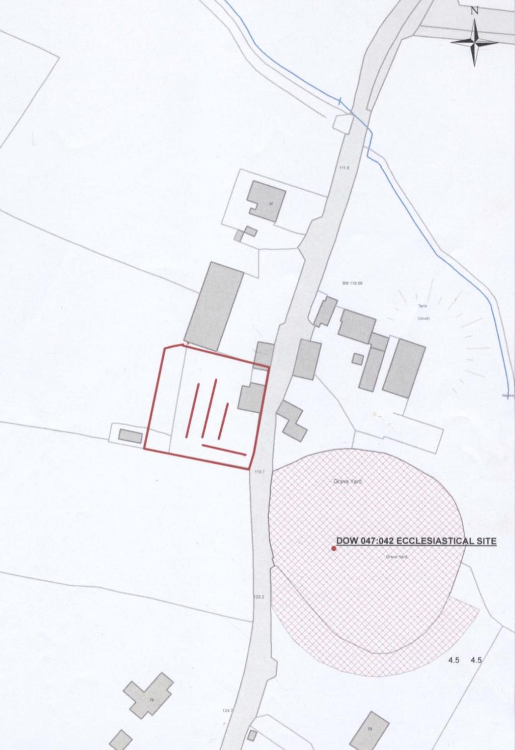Dr u ml ou gh ro ad Old farm house Figure 3 Map of application site (P/2010/1479/F.