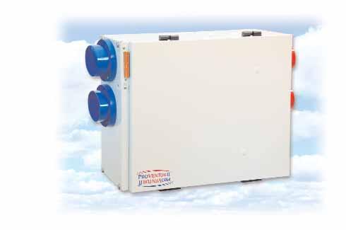 Residential HRVs - Builder Series Damper Defrost PROVENTOR II SERIES MODEL SHOWN: SHRV 150DM Superior Energy Recovery - 78% Sensible Effectiveness Designed with multiple fan speed settings for a wide