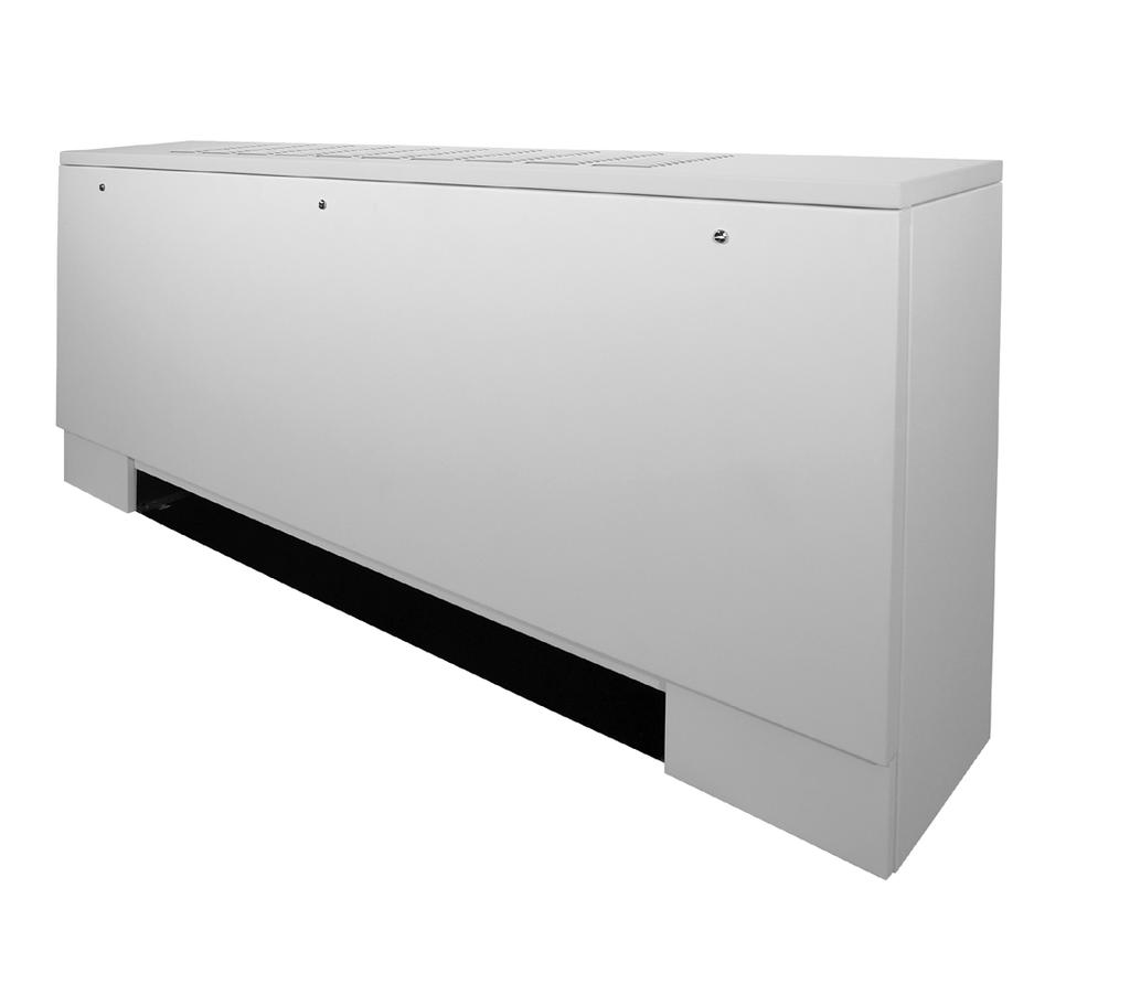 Vertical Flat Top Cabinet / TVBF Factory assembled, vertical blow-thru, slim and attractively styled TVBF Flat top fan coils are designed for exposed floor standing applications such as public