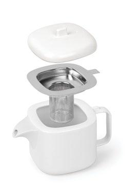 Infuser features fine mesh for loose leaf tea, and large opening for easy cleaning. Can also be used with tea bags.