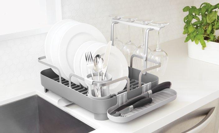 Holds 15 plates, 4 wine glasses or mugs, cutlery and more.