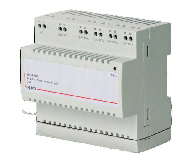 P600 DIN RAIL PLAYER Designed for the international DIN rail mounting standard and compatible with all products in the Player Portfolio Give any room instant access to endless music options or stay