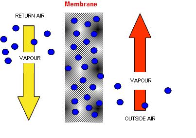 permeable membrane Efficiency for heat