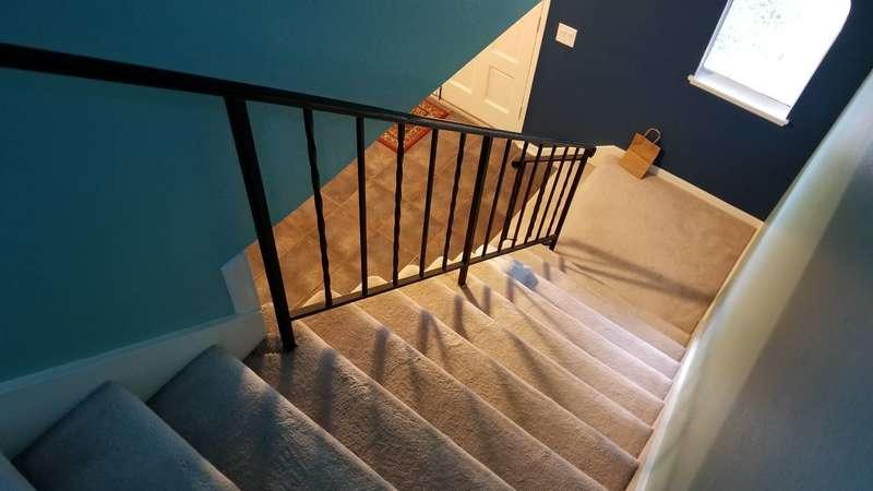 safety standards. The space between balusters should not allow passage of a 4 inch sphere for child safety.
