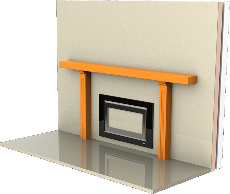 The 400 mm side clearance includes side alls. Hearths A hearth is not necessary but can be used for decorative purposes or protection of sensitive flooring.