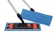 CLEANING: Flat Mopping FLAT AND FOLDABLE MOPPING SYSTEM A complete range of holders and mops for disinfecting and cleaning floors. Handle Aluminium handle fits all holders.