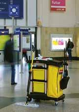 The cart comes fitted with: 4 colour-coded buckets, 2 yellow organising boxes, 1 waste cover and storage compartment and 1 yellow high capacity vinyl bag. Accessories will provide more efficiency.