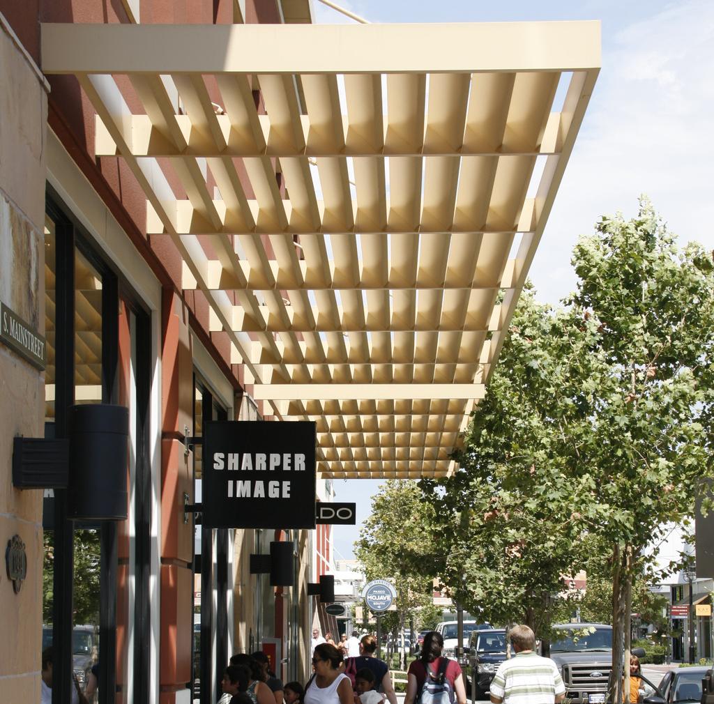 3. Canopies: a. Canopy design or type may not be repeated by adjoining tenants.
