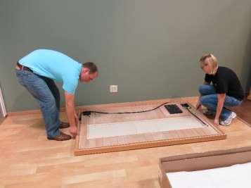 Sauna Assembly Instructions Floor Panel (Box #1): Locate the Floor Panel on a level surface (3-6) inches