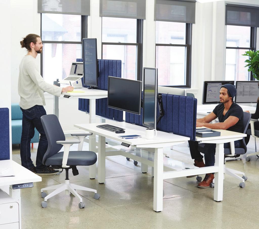 Series L Adjustable Height Desk System Sit or Stand Designed to increase productivity and foster a healthy lifestyle, our Series L Adjustable Height