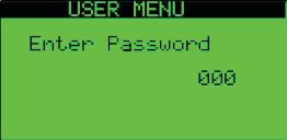 The access level is equivalent to the TCO terminal in such a manner that: Level 1: Main Menu (no password) At that time, the terminal goes on to show the P002 parameter (month), then P003 parameter