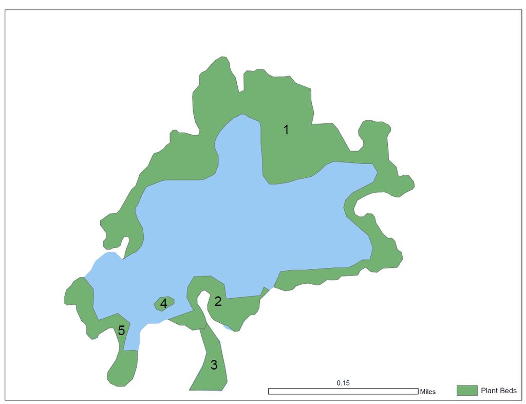 Lake Vanare Figure 50. Plant bed map for Lake Vanare.