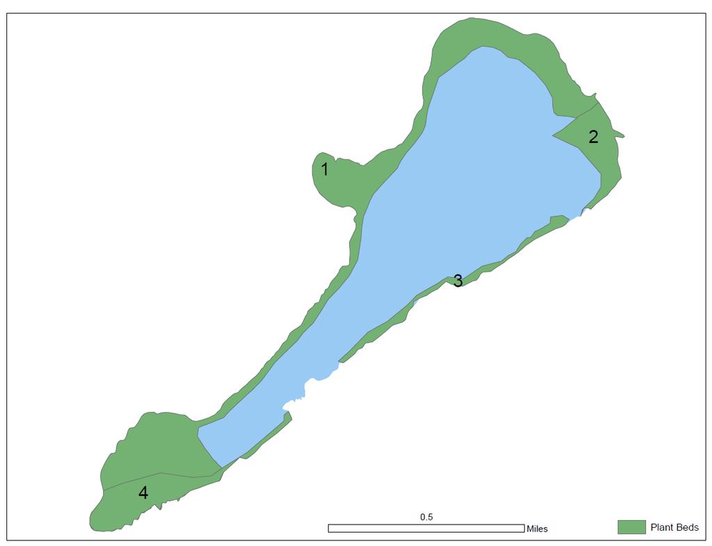Oxbow Lake Figure 5 Aquatic plant bed map for the Lake Harris.