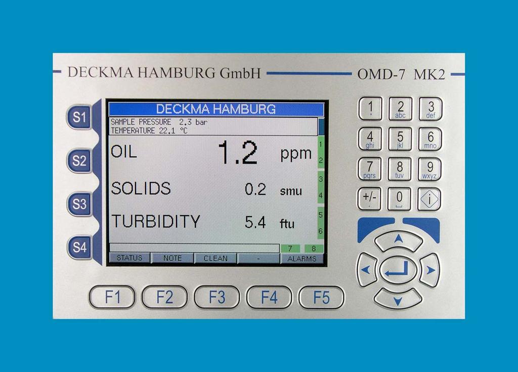 SETTING NEW STANDARDS FOR CONTINUOUS MONITORING OF: Oil-in-Water Multi-Functional-Monitor Type: OMD-7 MK II