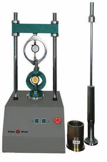 Asphalt Quality Control Analog Digital Standard features TO-55001 Breaking head assembly TO-274 50kN proving ring TO-072 Dial gage TO-550-1-01 Marshall Stability Apparatus, single-speed machine