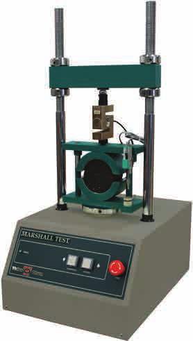 dial gage, 220VAC, 60Hz TO-550-1-03 Marshall Stability Apparatus, single-speed machine including machine mounted 50kN proving ring and digital dial gage, 220VAC, 50Hz Standard features TO-55001