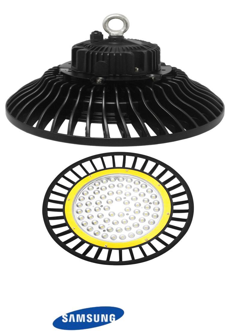 Unique designed UFO shape, lighter and smaller. 60 beam angle UFO Series Samsung 3535 LED, LM80 standard, higher installa on height and higher illuminance when compared with SMD 3030.