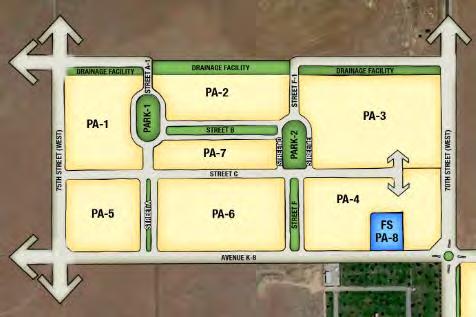 2.0 DEVELOPMENT PLAN Table 2-2 Avanti West Land Use Summary Planning Area Land Use Acreage Lot Size (typ) Target Density (Du/Ac) Units PA-1 LDR 7.9 7,500 4.3 34 PA-2 LDR 7.5 5,000 6 48 PA-3 LDR 13.