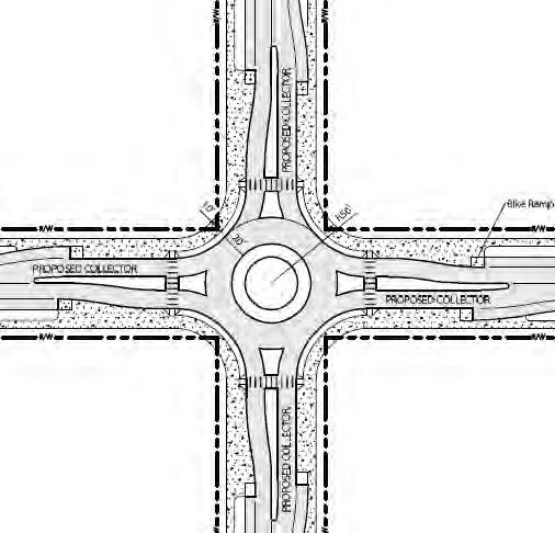 The Specific Plan proposes several potential roundabout locations along the 65 th Street West extension at the Avenue K-8,