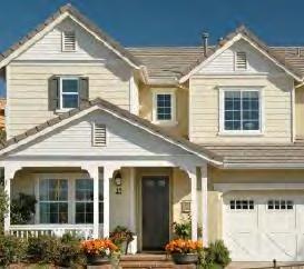 Characteristic elements of this style are windows with wood shutters, the use of brick veneer and/or wood siding and heavy trim above doors and windows.