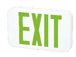 6 DAMP LED 2 NiCd BATTERY LOCATION RATED ESP Emergency Lighting / Exit Sign Combo Versatile emergency light and exit sign