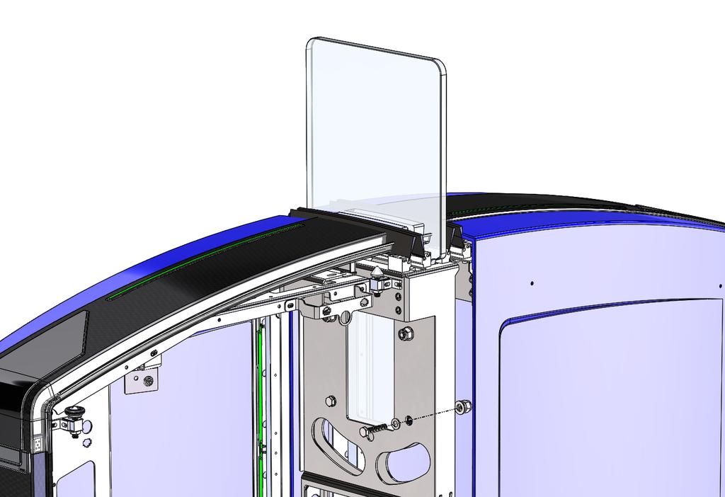 Step 2 - Bolt glass into positions as shown using M8