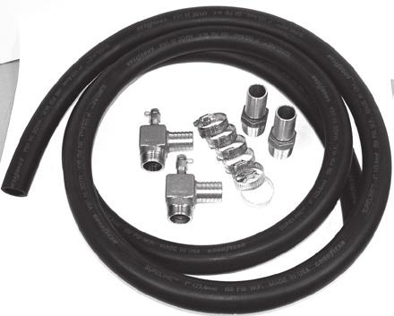 GL x 1" hose barb for flow center connection Adapter Sets 2 pcs.