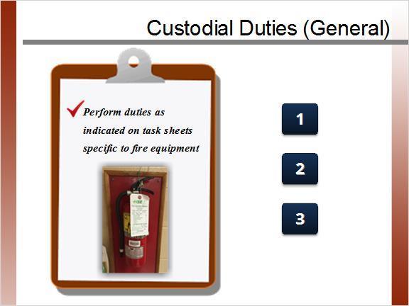 C1 Equipment Checks (Slide Layer) Perform duties as