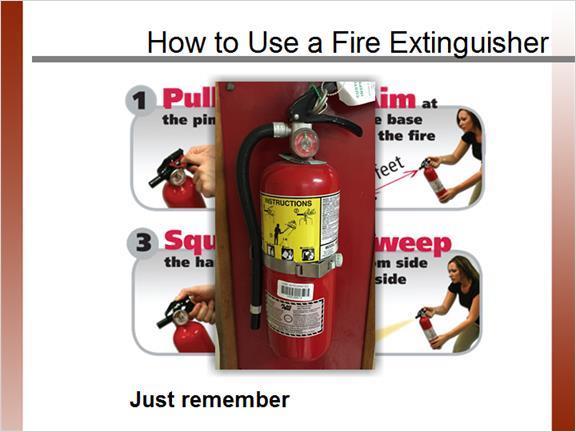 1.16 Fire Extinguisher Notes: A small fire may be extinguished by the use of a portable fire extinguisher, only if the smoke or fire does not present danger to the operator, and the operator is