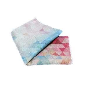 ECO-FRIENDLY Long-lasting recycled PET microfiber, printed with water based inks.