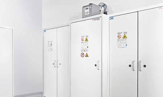 9001. One basic condition here is that, apart from our own in-house checks, production of the safety storage cabinets is continuously monitored by external accredited test
