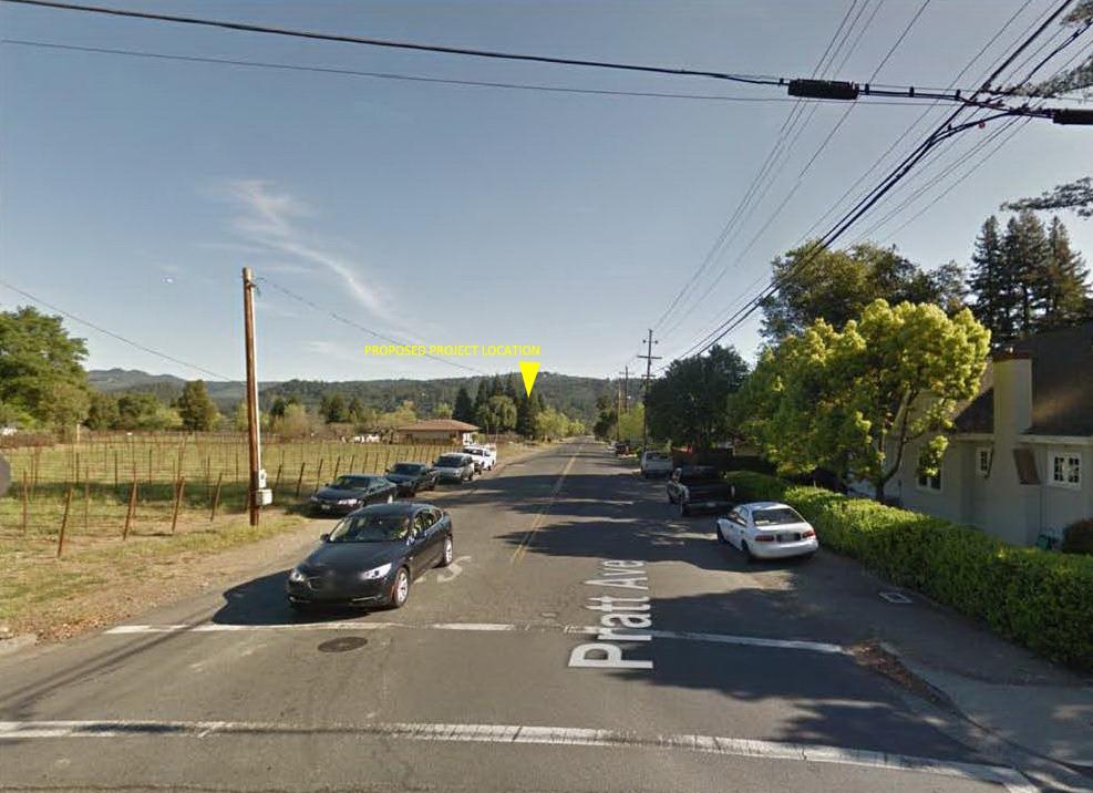 Visual Impact Assessment 830 Pratt Avenue St Helena, CA Figure 4 SV1 View from Hwy