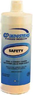 SAFETY BOWL CLEANER Safety Bowl Cleaner is a pleasant smelling, translucent green liquid formulated without hydrochloric acid to clean, remove rust, descale and deodorize toilet bowls and urinals.