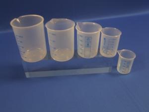 2. LABORATORY BEAKER The laboratory beaker is made of polypropylene and available in sizes from 100 to 5000 ml.